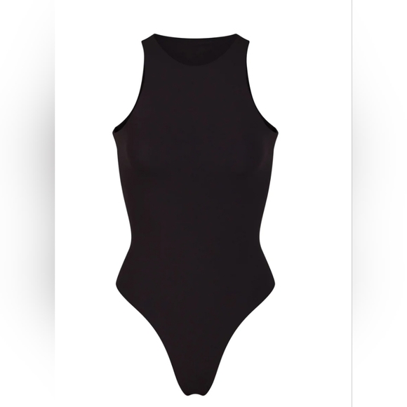 SKIMS FITS EVERYBODY HIGH NECK BODYSUIT/S, M/ ONYX - Picture 6 of 14